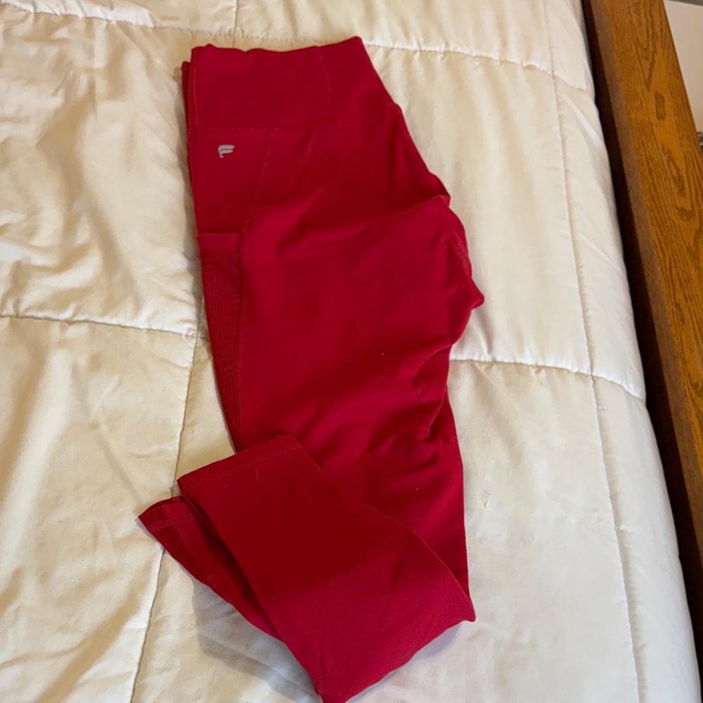 Fabletics Powerhold Bright Red Leggings
